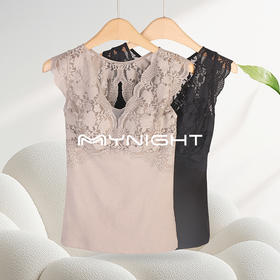 美奈川 蕾丝带杯保暖 美背背心DD5652