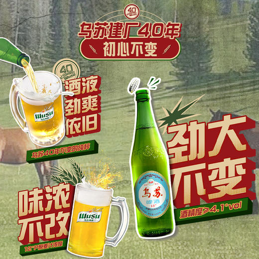 【双12大促】红乌苏复古纪念瓶620ml*6瓶 商品图2