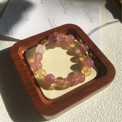 钻石豪门13000积分天然草莓晶黄塔晶原创水晶手串 商品图1