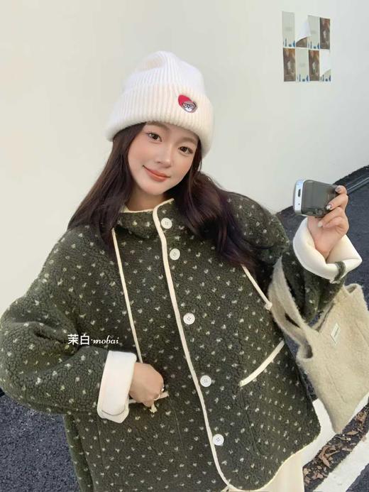 【GZ】无忧购 新款韩版爱心波点保暖羊羔毛棉衣外套255252#（截单后3-5天发货） 商品图12