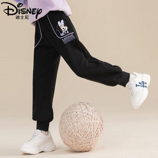 迪士尼女童保暖裤儿童裤子加绒加厚冬季女大童运动裤冬装女孩长裤 商品图1