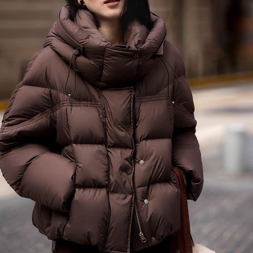 「高货kbnq」全新升级【铂金会员809/天猫1089/差价280】(22001)洛诗琳气质加厚羽绒服2025冬季新款时尚连帽宽松面包服 商品图0