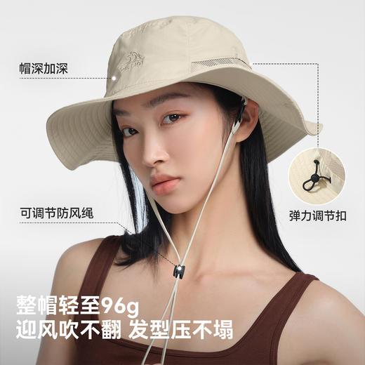伯希和户外渔夫帽女2025新款登山遮阳防晒男士徒步透气可折叠帽子 商品图3