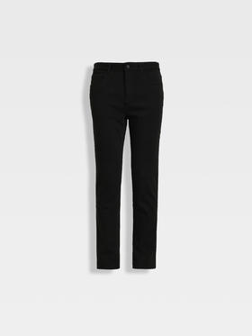 callisto黑色粘纤混纺牛仔裤