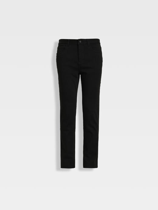 callisto黑色粘纤混纺牛仔裤 商品图0