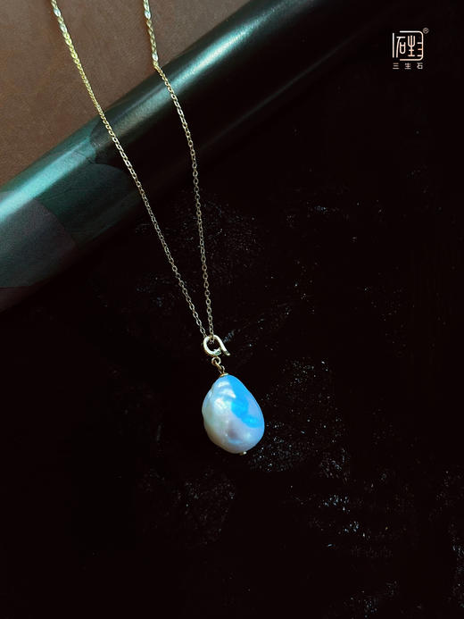 巴洛克珍珠“万能扣”金属项链/巴洛克珍珠“万能扣”O字金属款珍珠项链 商品图2