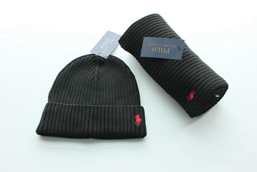 高品质两件套装外贸polo小马标帽子和围巾2件套装，冬季厚实保暖防护套装.如图7⃣️色 商品图2