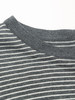 灰调细条纹圆领长袖 T 恤 修身弹力打底衫 简约通勤风春秋基础款内搭上衣 商品缩略图2