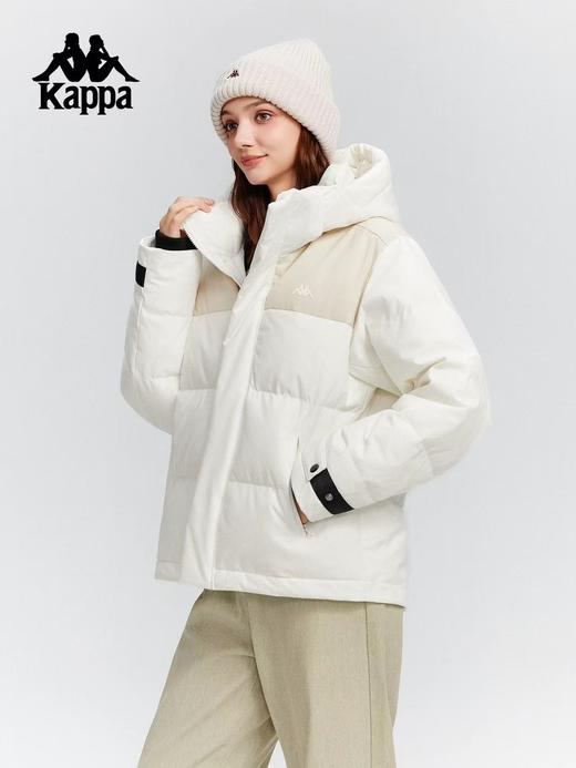 【云粉节】【8折】6楼卡帕Kappa运动羽绒服女新款冬季防风连帽外套防泼水防寒服K0F82YY80 商品图3