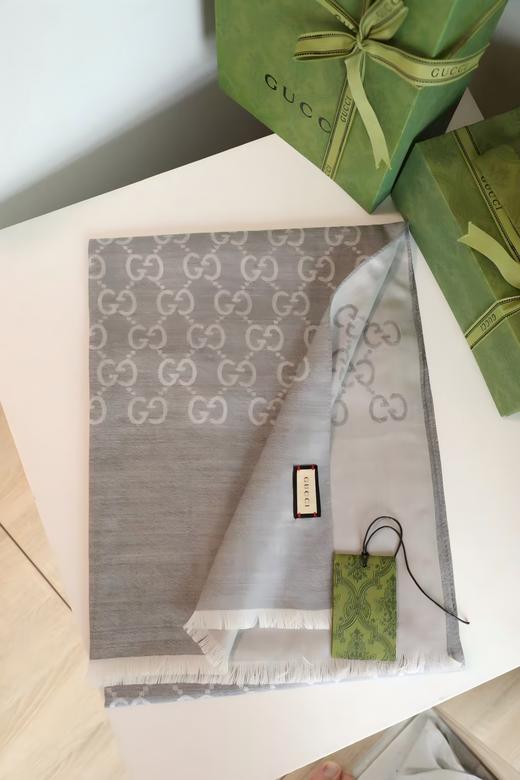 【双12特惠】【送礼盒礼袋】Gucci古驰织花羊毛真丝围巾 送闺蜜 生日礼物教师节礼物 商品图5