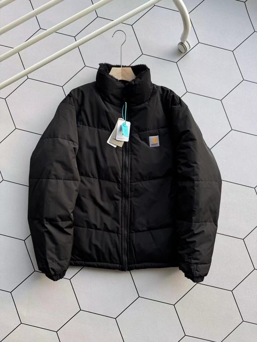 D120434美式复古Logo双面可穿立领羽绒保暖防寒夹克外套男女款 商品图1