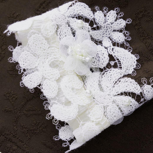 「高货wl」全新升级【铂金会员220/天猫289/差价69】(95019)洛诗琳蕾丝拼接打底上衣2025秋冬新款气质暗纹提花打底衫 商品图4