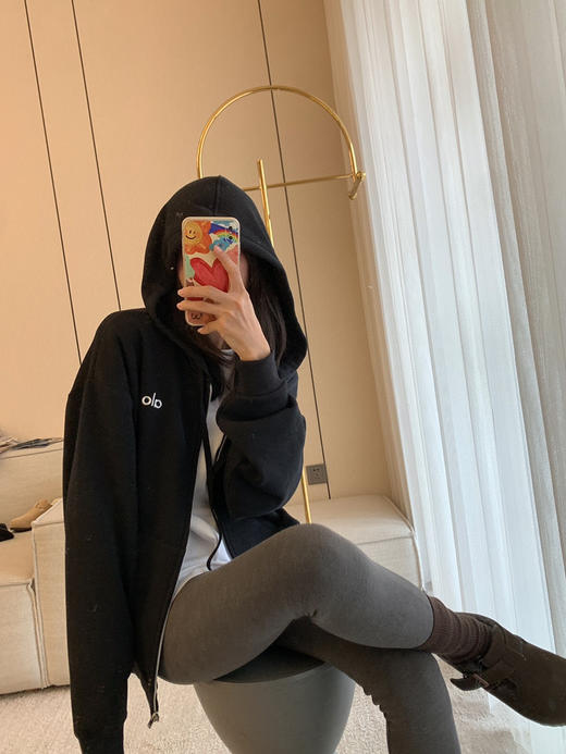 124-2 alo连帽加绒拉链卫衣开衫 售完无补 商品图11