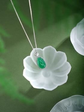 子佩集【清欢如意】银S925套链【TL016430】绿玉髓02511