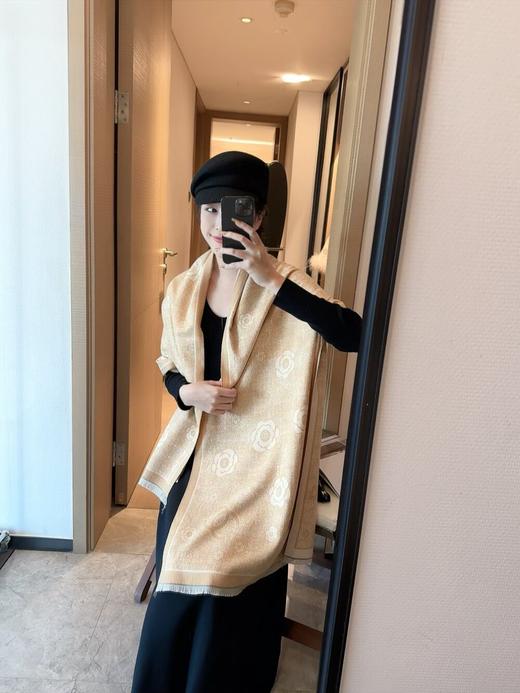 G674  CH@NEL羊绒长巾围巾披肩 商品图3
