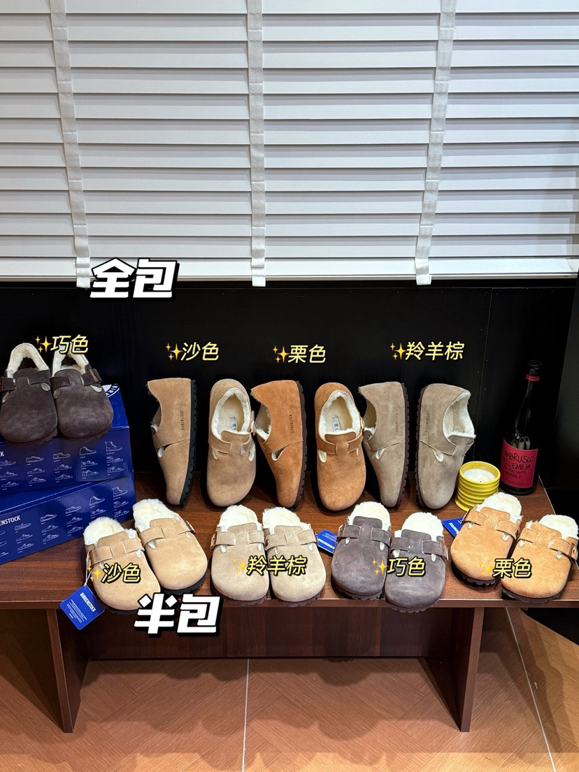 独家全新升级勃肯鞋 𝐋𝐨𝐧𝐝𝐨𝐧 𝐬𝐡𝐞𝐚𝐫𝐥𝐢𝐧𝐠 羊毛系列半包+全包！正码