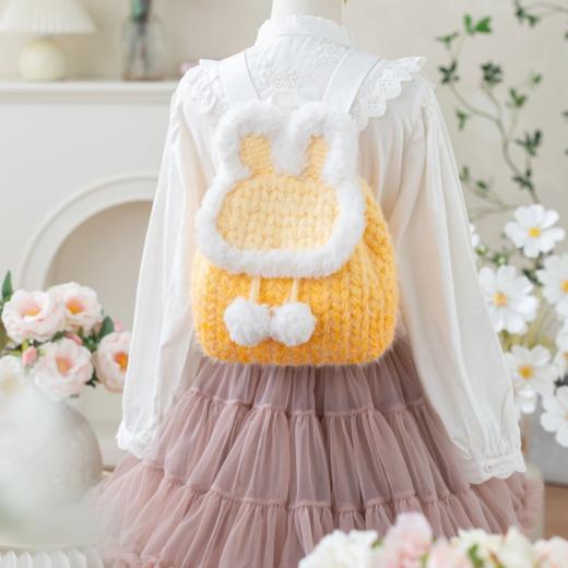 苏苏姐家兔耳双肩包手工diy编织钩针梦羽毛线团自制包包材料包预 商品图1