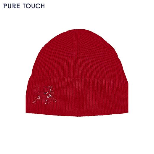 PURE TOUCH帽子25秋冬新款羊绒针织毛线帽生肖马新年红百搭冷帽 商品图3