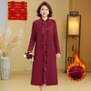 XK 19366加绒妈妈连衣裙两件套中式复古改良旗袍 商品缩略图0