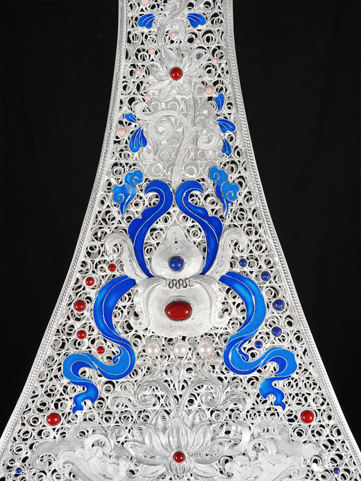 子佩集S999银手工银花丝【鸾凤和鸣·琵琶记】花丝镶嵌摆件【HSPP】大师工坊原创设计2511 商品图1