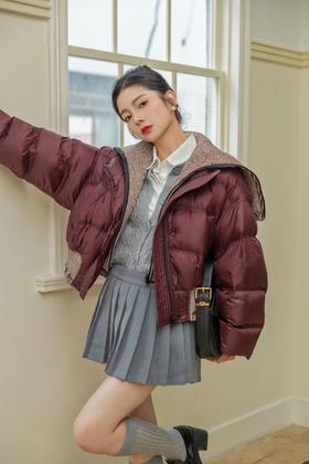 Kai & Kiera 个性假两件大翻领羽绒服外套 21606