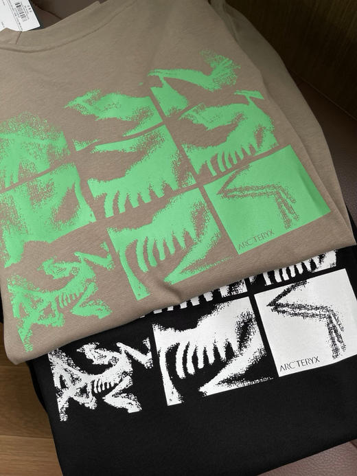 原单 ARC'TERYX鸟家KRAGG SL印花长袖T恤，男女情侣款，
颜色：黑色 浅棕色
尺码：M L XL 2XL 商品图2