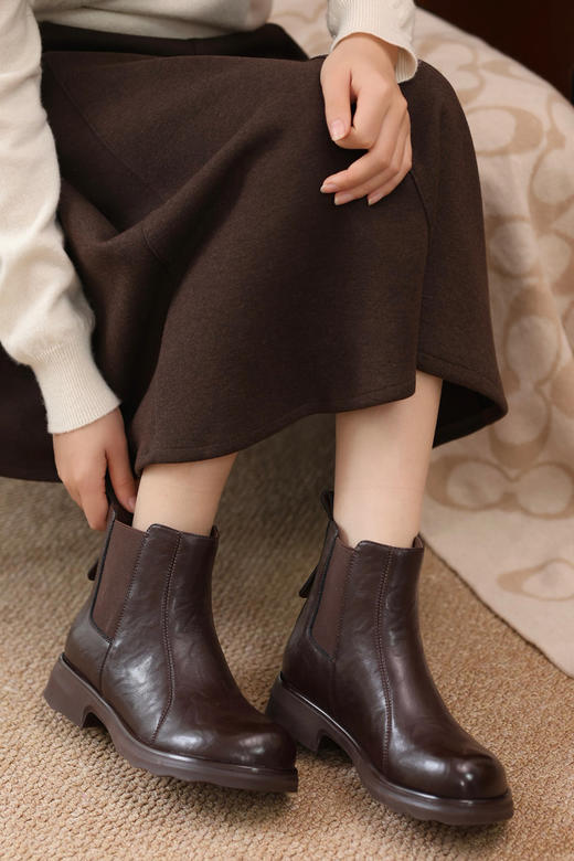 必入款‼️小个子必备✨【JEHURFIE纪华菲复古英伦风切尔西靴】巨软！巨好穿！直接闭眼入AB25566 商品图2