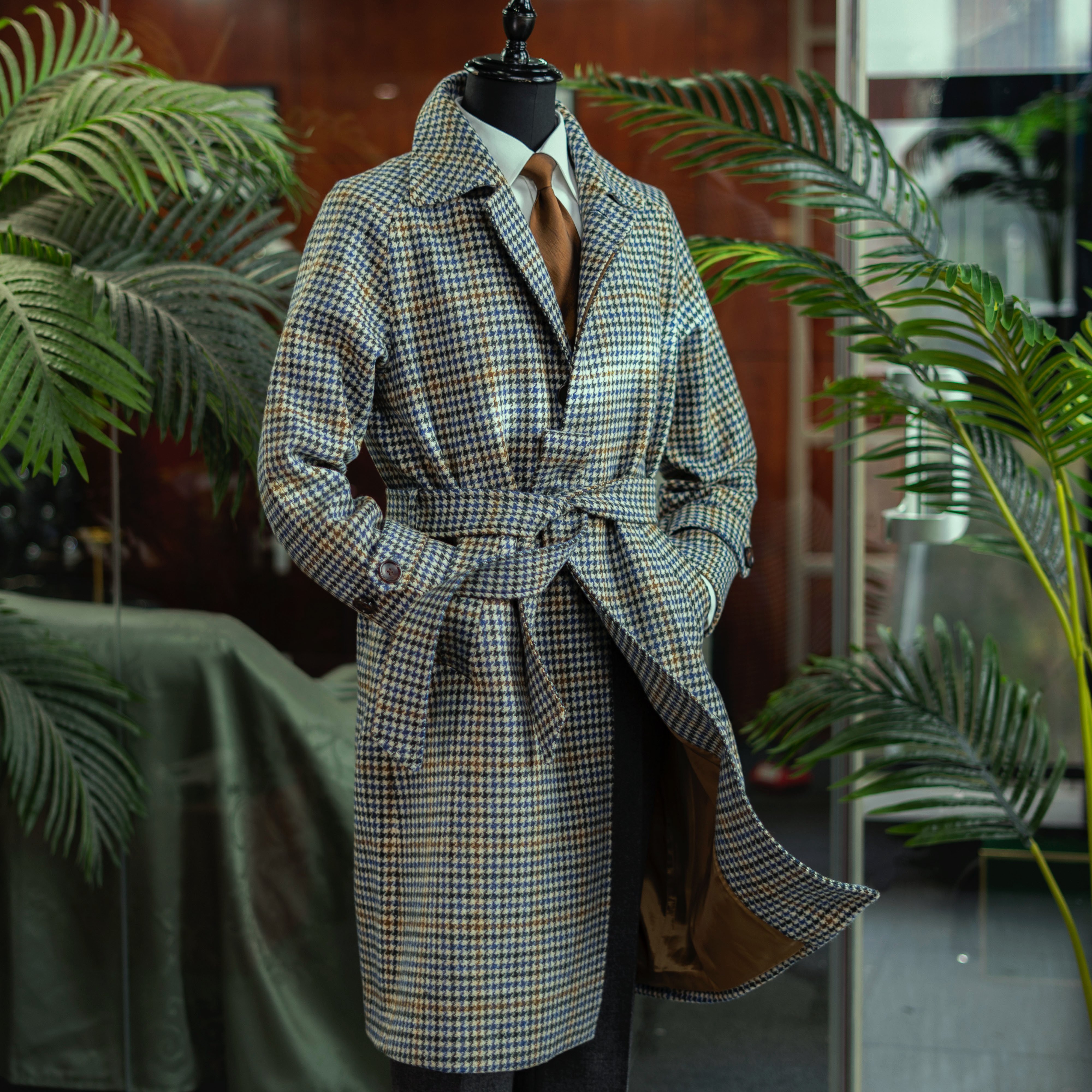 冬款男士全羊毛巴尔玛肯大衣