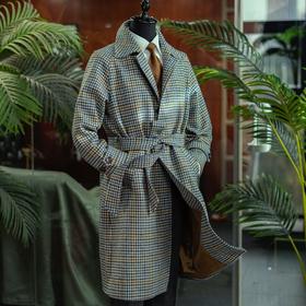 冬款男士全羊毛巴尔玛肯大衣