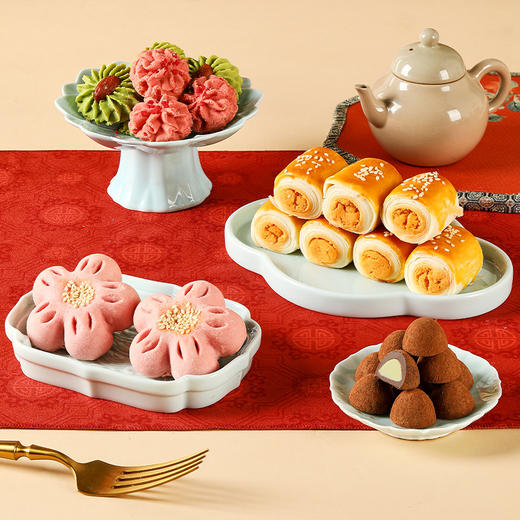 【臻味琼筵年礼】皇家2026春节年货礼盒装中式糕点过年走亲戚送礼品新年高端点心团购1193g 商品图5