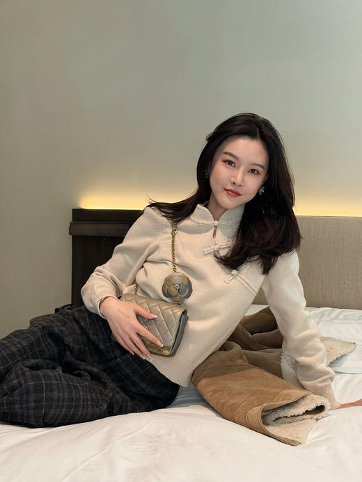 DUO智仙生 黑标 天cai中国少女 新中式100羊毛少女毛衣 商品图1