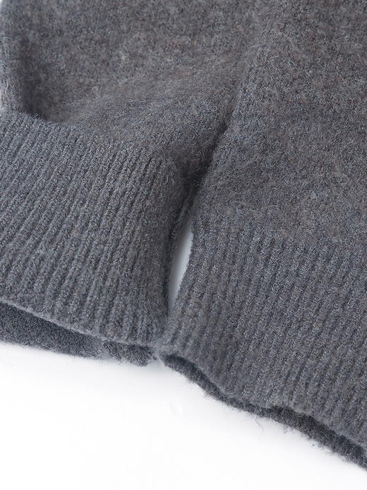 深灰连帽卫衣连衣裙套装 字母印花宽松针织两件套 休闲慵懒风秋冬舒适穿搭套组 商品图4