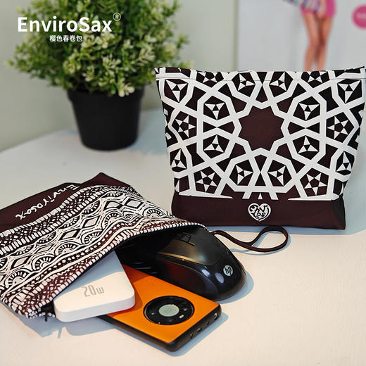 Envirosax牛津防泼水YKK拉链收纳袋手腕包有内衬化妆包手拿包 商品图3