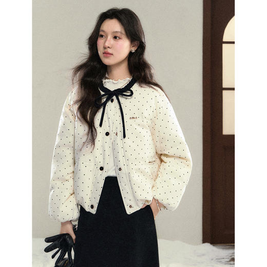 鹿向南「银河恋歌」90鸭绒波点减龄羽绒服女装冬季保暖小个子外套 商品图2