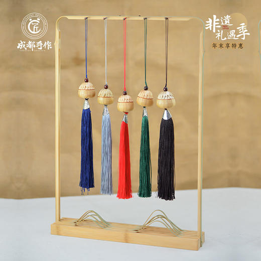 #非遗礼遇季#【成都手作 道明竹编】竹报平安挂颜色随机 汽车挂饰吊饰摆件【非物质文化遗产】【手工编制】清仓活动售完即止 商品图4
