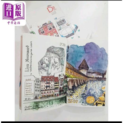 【中商原版】Sasis Sketch Book: 34 Days in Europe Diary 2 进口艺术 【Sasi的手帐书】欧洲 第二卷 签名版 商品图3