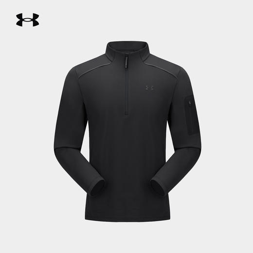 安德玛UA长袖立领T恤男秋冬运动休闲内搭打底弹力吸湿速干衣14313210-001 商品图0