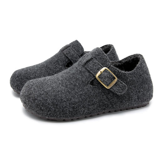 西遇加绒勃肯鞋女新款冬季保暖一脚蹬棉鞋内增高雪地毛毛鞋K2457358 商品图4