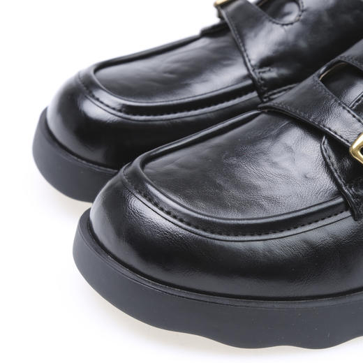 【云粉节】BF楼千百度厚底手抓皮乐福鞋女2026春季新款增高英伦风小皮鞋深口单鞋A26152808吊牌价999活动价799 商品图5