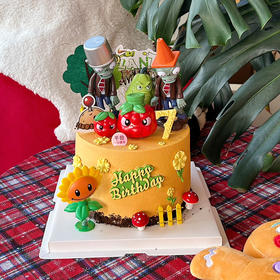 植物大战僵尸主题蛋糕