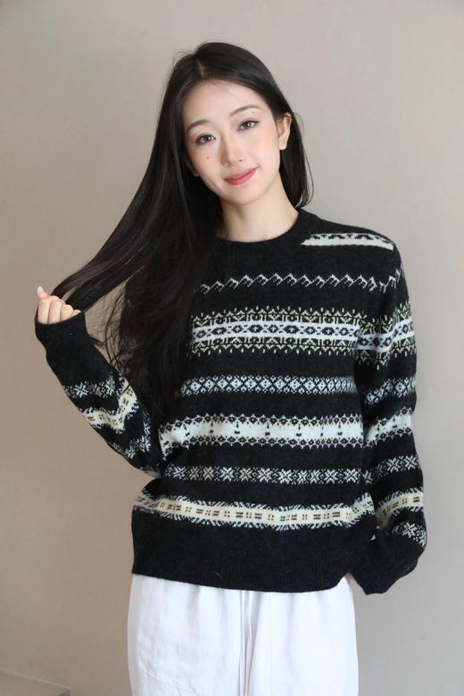 北欧假期费尔岛羊毛针织衫 B01JY26010 商品图9