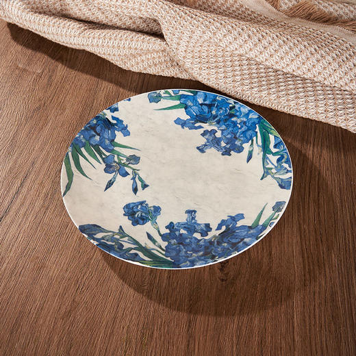 物兮物大师系列 梵高 玫瑰/鸢尾花 8寸骨瓷盘 商品图2