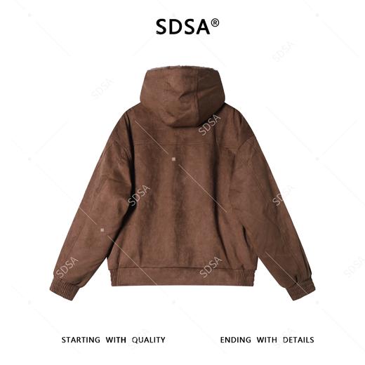 HL-8025SDSA男士秋冬新款痞帅男装美式复古压线连帽夹克外套百搭时尚上衣 商品图5