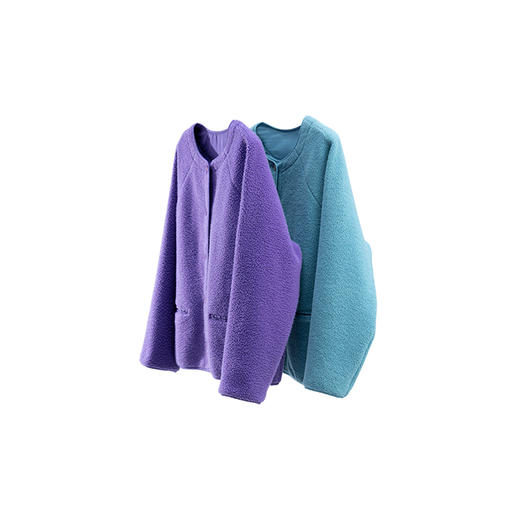 绽放805朵/朝暮摇粒绒外套·棉混纺圆领开襟长袖卫衣新款开衫女 商品图4