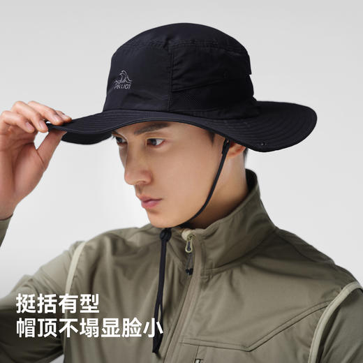 伯希和户外防晒帽女大帽檐登山徒步快干牛仔帽子遮阳透气渔夫帽男 商品图3