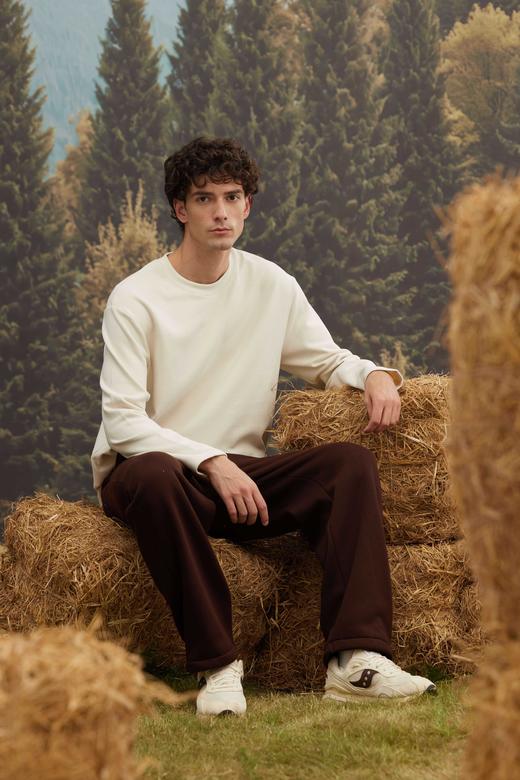 一周发货，维斯醋酸混纺圆领长袖黄金比例 双面抓毛 细腻绒感 保暖锁温 亲肤透气【卡码拍小一码】 商品图2