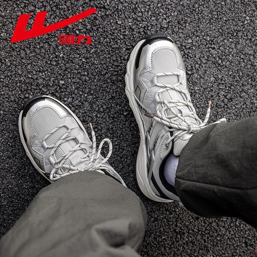 回力女鞋老爹鞋2025秋季新款银灰色百搭休闲运动鞋情侣户外登山鞋 商品图9