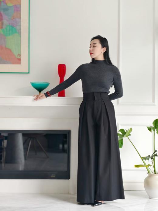 半高领羊绒衫-远山黛 商品图11