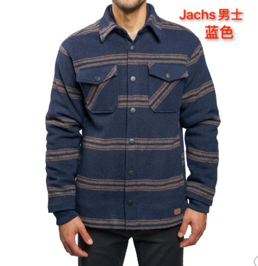 到手价288元 Jachs男士抓绒格子羊毛长袖衬衫外套 含羊毛 美国代购，无中文标签，介意慎拍 商品图0