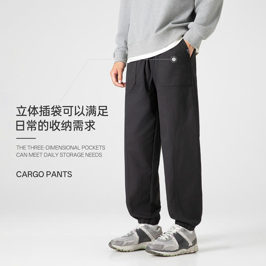 回力裤子男2025秋季新款直筒工装裤宽松休闲裤青少年运动束脚裤GZ 商品图1